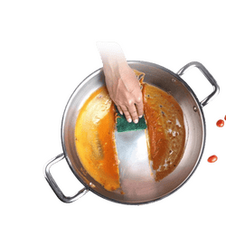 The Indus Valley Triply Stainless Steel Kadai with Steel Lid | 26cm | Silver