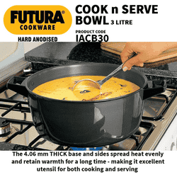 Hawkins Cook n Serve Bowl | 31 Cm | 3 L | Black | IACB30