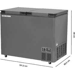 Voltas Hard Top Double Door Standard Deep Freezer | 303 L | Grey | CVF321DA5-W1-GW
