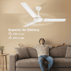 Havells REO Vaayu Ceiling Fan | 1200mm | Elegant White