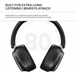 boAt Rockerz Plus 440 Wireless Headphone | Pebble Black