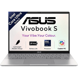 ASUS Vivobook S14 OLED Thin and Light Laptop |  Intel Core Ultra 7 355 | 16 GB | 1 TB | Windows 11 Home | Cool Silver | S3407AA-SF061WS