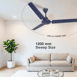 Havells REO Vaayu Ceiling Fan | 1200mm | Matt Blue