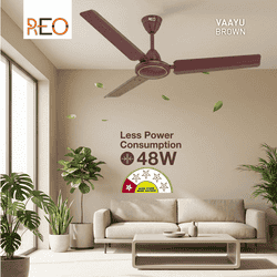 Havells REO Vaayu Ceiling Fan | 1200mm | Brown