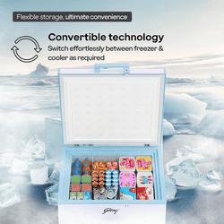 Godrej Single Door Convertible Deep Freezer | 207 L | 3 Star | White | DH ESNCH 230C 1HCGP RW