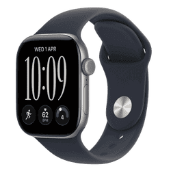 Apple Watch Series 12 | GPS | 46mm | M/L | Space Grey Aluminium Case with Navy Blue Sport Band | MJEJ4HN/A