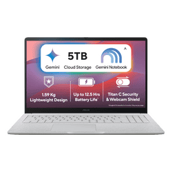 Asus ChromeBook Laptop | Intel Processor N50 | 8 GB | 128 GB eMMC | ChromeOS | Grey | CX1505CTA-S70293