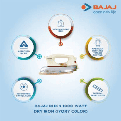 BAJAJ Majesty Dry Iron | 1000 W | ivory