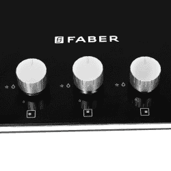 Faber HTG 753 CRS BR CI Glass Top Automatic Hob | 3 Burners