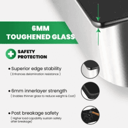 Greenchef NAMO Series Glass Manual Gas Stove | 2 Burners
