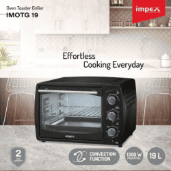 IMPEX IMOTG 19 Convection Oven Toaster Grill | 19-Litre | Black