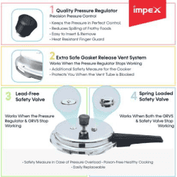 Impex EP Induction Base Pressure Cooker | Stainless Steel