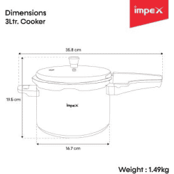 Impex EP Induction Base Pressure Cooker | Stainless Steel