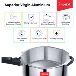 IMPEX ECO Induction Bottom Pressure Cooker | 5 L | Aluminium