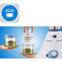 Preethi Blue Leaf Mixer Grinder | 750 W | 4 Jars | White and Blue | MG139