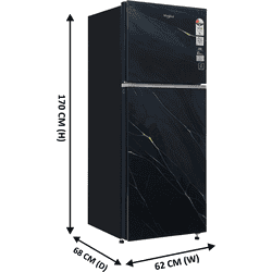 Whirlpool Frost Free Double Door Refrigerator | 2 Star | 308 L | Jade Marble ( 2 S ) Y | IFPRO INV CNV 355GD