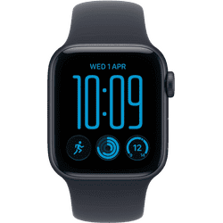 Apple Watch SE 3 | GPS | 44mm | Midnight Aluminium Case with Navy Blue Sport Band | S/M | MJL74HN/A