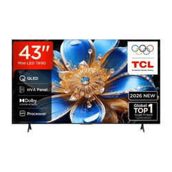 TCL 4K QLED Ultra HD Smart Google TV | 108cm ( 43 inch ) | Black | 43T69D