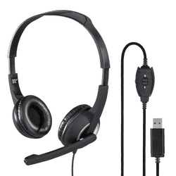 Hama HS USB250 Wired Headphone | Black | 139928