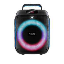 Philips Bluetooth Party Speaker with Wireless Microphone | 80W | Bluetooth 5.4 | Black | TAX2504/94