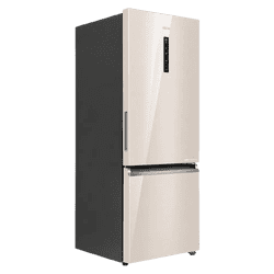 Haier Bottom Mount 14-in-1 Convertible Refrigerator | 355 L | 2 Star | Beige Glass | HRB-4052PBGA-P