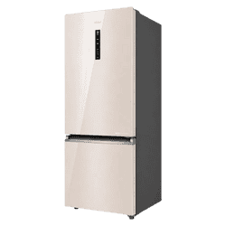 Haier Bottom Mount 14-in-1 Convertible Refrigerator | 355 L | 2 Star | Beige Glass | HRB-4052PBGA-P