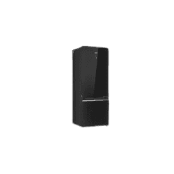 Haier Double Door Bottom Mount Refrigerator | 445L | 2 Star | Black Glass | HRB-4952CKGA-P