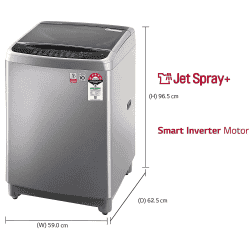 LG 10 Kg Inverter Fully-Automatic Top Loading Washing Machine T10SJSS1Z Free | Silver