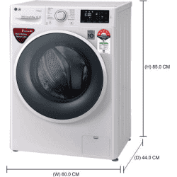 LG 6.5 kg 5 Star Fully Automatic Front Load with In-built Heater-FHT1265ZNW.ABWQEIL | White