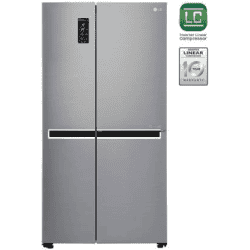 LG 687 L Frost Free Side by Side Refrigerator with with Smart ThinQ | WiFi | Shiny Steel | GC-B247SLUV