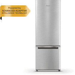 Whirlpool 325 L Frost Free Double Door Bottom Mount 3 Star Refrigerator | Omega Steel | IFPRO BM INV 340 ELT OMEGA STEEL (3S)-N