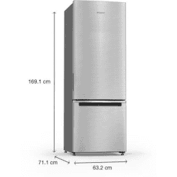 Whirlpool 325 L Frost Free Double Door Bottom Mount 3 Star Refrigerator | Omega Steel | IFPRO BM INV 340 ELT OMEGA STEEL (3S)-N