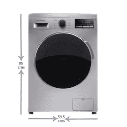 Kelvinator 7 kg Front Loading Fully Automatic Washing Machine-KWF-A700SG | Silver