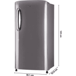 LG 215 L Direct Cool Single Door 4 Star Refrigerator-GL-B221APZY | Shiny Steel,