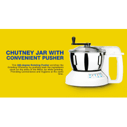 Panasonic 600 Watts 3 Jars Mixer Grinder Child Lock MX-AV325 | Marble Silver