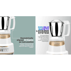 Panasonic mx ac 325 MARBLE GOLD 600 Juicer Mixer Grinder 3 Jars | Gold