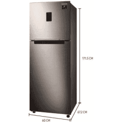 SAMSUNG 336 L Frost Free Double Door 2 Star Refrigerator with Curd Maestro | Luxe Brown | RT37T4632DX/HL