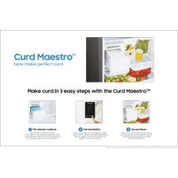 SAMSUNG 336 L Frost Free Double Door 2 Star Refrigerator with Curd Maestro | Luxe Brown | RT37T4632DX/HL