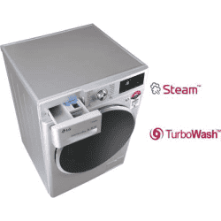 LG 8 kg 5 Star Fully Automatic Front Load with In-built Heater-FHT1408ZWL | Silver