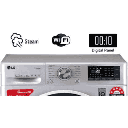 LG 8 kg 5 Star Fully Automatic Front Load with In-built Heater-FHT1408ZWL | Silver