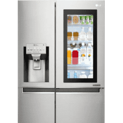 LG 668 L Frost Free Side by Side Refrigerator with with Instaview and Smart ThinQ | WiFi Enabled | Noble Steel | GC-X247CSAV
