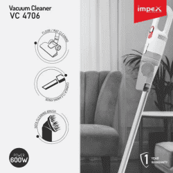 IMPEX VC 4706 Portable Handheld Vacuum Cleaner-Hand-held Vacuum Cleaner | White