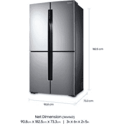 SAMSUNG 693 L Frost Free French Door Bottom Mount Refrigerator  (Stainless Steel | RF60J9090SL/TL