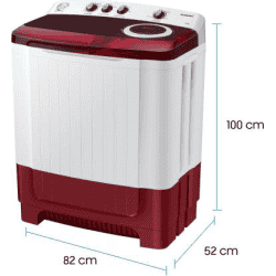 SAMSUNG 8.5 kg Semi Automatic Top Load-WT85R4200RR/TL | Red, Grey