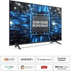 TCL P615 | 108 cm (43 inch) | Ultra HD 4K LED Smart TV with Dolby Audio | 43P615