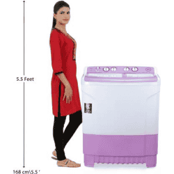 Godrej Semi Automatic Top Load | 8 kg | Purple | White | WS Edge 8.0 TB3 M LVDR