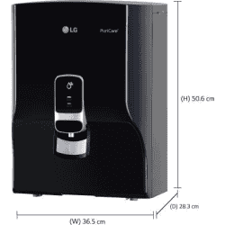 LG WW140NP 8 L RO Water Purifier with Stainless Steel Tank | Black