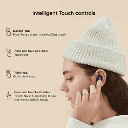 realme Buds Q2 with Active Noise Cancellation | True Wireless Earbuds | Black