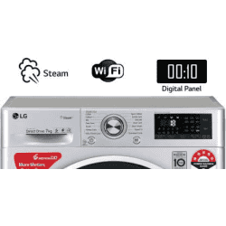 LG 7 Kg 5 Star Inverter Wi-Fi Fully-Automatic Front Loading Washing Machine | FHT1207ZWL | Luxury Silver