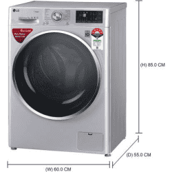 LG 7 Kg 5 Star Inverter Wi-Fi Fully-Automatic Front Loading Washing Machine | FHT1207ZWL | Luxury Silver
